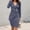 Grey, variant on TIMIFIS Women's Formal Office Business Work Jacket Skirt Suit Set Fashion Solid Turn Down Neck Long Sleeve Buttons Casual Work Formal Dress - Summer