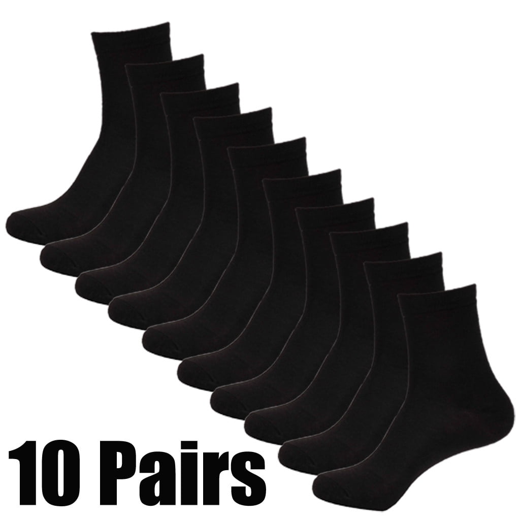 RKSTN Mens Socks Socks Business Casual Pure Color Fashion Socks 10 Pairs Soft Breathable Mens Socks