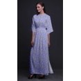 thumbnail image 4 of Bimba Robe Longue Imprimée en Rayonne à Feuilles, Taille Smockée, Fente Latérale, pour Femme - Medium, 4 of 6