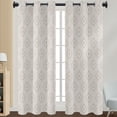 thumbnail image 1 of Innerwin Curtain Floral Window Drape Blackout Eyelet Top Panel Grommet Modern Home Decor Light Filtering Style 4 W:52"x H:54", 1 of 2