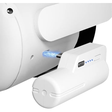 Bloc-piles pour Oculus Quest 3s / Quest 3 / Quest 2, Bloc-Piles avec Courroie de Tête 5000mAh Compatible avec Oculus/Meta Quest 2 3 3s, Accessoires VR Légers et Portatifs pour Prolonger l'Alimentation