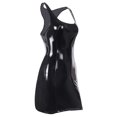 thumbnail image 3 of Sunloudy Women  Bodycon Dress, Solid Color U-shaped Collar One-piece Wrapped Dress, 3 of 5
