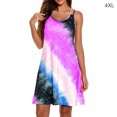 thumbnail image 1 of Robe Femme 2 Bretelles Sans Manches Vêtements Imprimés Robe Aguichant Robe Gilet Aguichant Robe, Violet, 4TG, 1 of 4