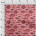 thumbnail image 2 of oneOone Cotton Poplin Medium Pink Fabric Ocean Fish Sewing Material Print Fabric By The Yard 56 Inch Wide, 2 of 4