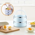 thumbnail image 4 of Portable Lunch Box - Insulated Stainless Steel Bento Box, Fresh-Keeping Container for Office & Commute, Blue, JKODE, 4 of 9