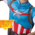 thumbnail image 2 of MARVEL’S CAPTAIN AMERICA TODDLER COSTUME - Muscle Chest Jumpsuit with Fabric Mask, 2 of 3