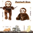 thumbnail image 4 of MorisMos 24" Sloth Stuffed Animal Mommy Sloth Plush Toy with 4 Baby Plush Toys, 4 of 9