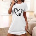 thumbnail image 2 of Rbaofujie Chemise de Nuit pour Femme Chemise de Nuit Courte Surdimensionnée pour Femme Robe Imprimée à Col Rond et Manches Courtes Vêtement de Nuit pour Femme, 2 of 4