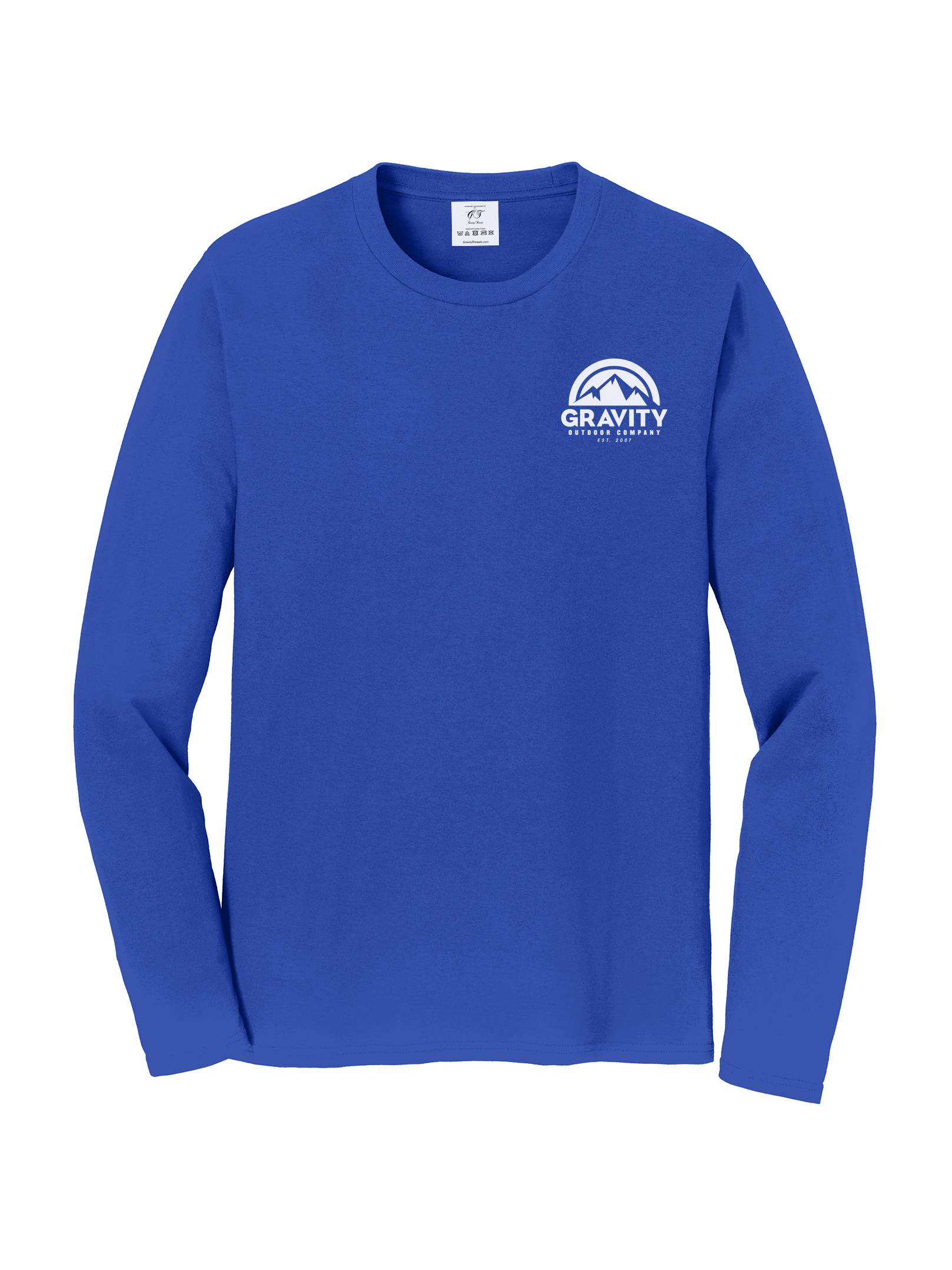 Gravity Outdoor Co. Long-Sleeve Shirt - True Royal - White Logo - L