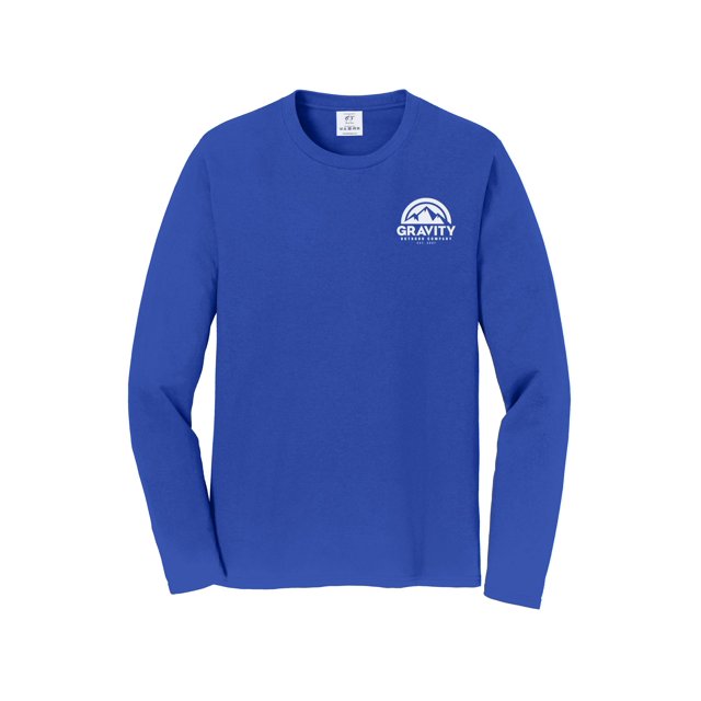 Gravity Outdoor Co. Long-Sleeve Shirt - True Royal - White Logo - L