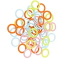 thumbnail image 1 of mmirethe 100Pcs Round Multicolor Plastic Knitting Crochet Locking Stitch Markers Rings Needle Clips, 1 of 7