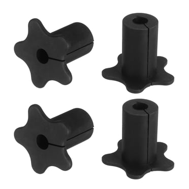 4 Pcs Passe-Câbles pour Trou Mural de 5/8 Pouce, Kit de Routage en Silicone Accessoires de Passage de Câble Mural (Noir)