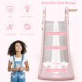 thumbnail image 4 of Patiojoy 3-in-1 Kids Dolphin Slide Baby Play Climber Slide Set with Basketball Hoop Pink, 4 of 7