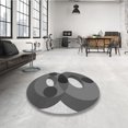 thumbnail image 4 of Ahgly Company Tapis d'Intérieur Lavable à la Machine, Carré, Transitionnel, Noir, Tapis de Zone, 7 Pieds Carré, 4 of 7