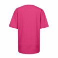 thumbnail image 5 of Yuyuzo Chemises d'Été pour Femmes Col Rond Manches Courtes Tee Tops Blouses Amples Unies, 5 of 5