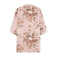 thumbnail image 5 of TIMIFIS Womens Floral Chiffon Kimono Cardigans Loose Beach Cover Up Half Sleeve Tops-Beige-2-MFall, 5 of 5