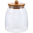 thumbnail image 1 of Glass Food Storage Container Flour Storage Jar Sugar Container with Bamboo Lid, 1 of 8