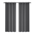 thumbnail image 1 of Festnight 2 Pcs 245*140cm Rideaux de Couleur Unie Fibre de Polyester à Oeillets Filtrant Rideaux Texturés Décontractés pour Chambre Salon, 1 of 7