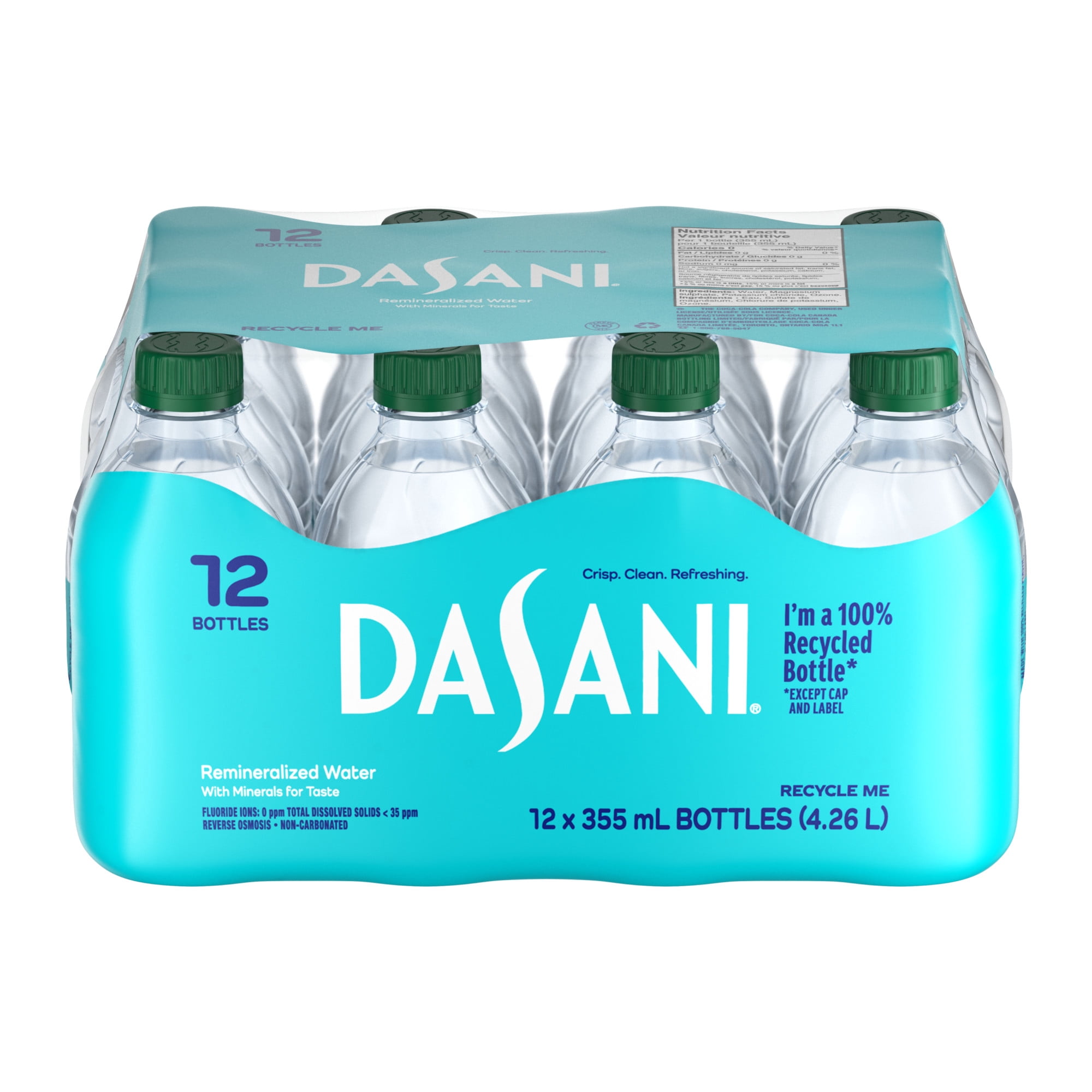 Dasani Water Bottles, 355 mL, 12 Pack