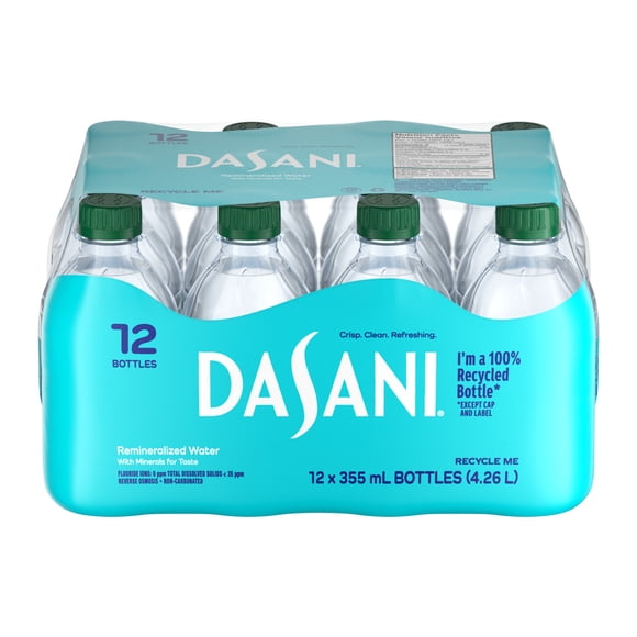 Dasani Water Bottles, 355 mL, 12 Pack