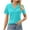 Mint Green, variant on Women's Tops Sale Clearance! Women's Polo Shirts Lapel Collar V Neck Short Sleeve Blouse Dressy Casual Tunic Tops Summer Clearance