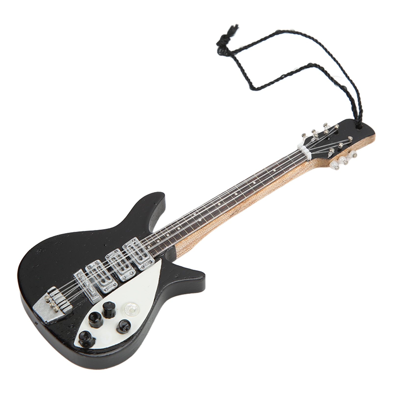 Collection de Modèles d'Artisanat de Basses, Instruments de Musique Pendentif Guitare Pendentif en Bois Miniature Modèle d'Instrument de Musique Finition de Luxe