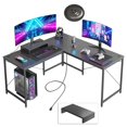 thumbnail image 1 of Bestier 95.2 inch L Shaped Gaming Desk with Power Outlet Reversible Corner Office Desk, 1 of 7