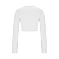 thumbnail image 4 of Yuyuzo Hauts de Sortie pour Femmes Chandails à Manches Longues Col Rond Crop Top Décontracté Ajusté T-Shirts Basiques, 4 of 5