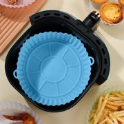 TIMIFIS Silicone Air Fryer Liner Reusable Air Fryer Silicone Basket Heat Resistant Easy Cleaning Air fryers Silicone Pot Round for Air fryer Oven Accessories
