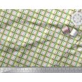 thumbnail image 2 of Soimoi Japan Crepe Satin Fabric Geometric Check Decor Fabric Printed Yard 42 Inch Wide, 2 of 3