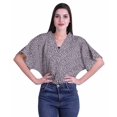 thumbnail image 1 of Moomaya Hauts à Manches Boxy Imprimés pour Femmes, Col en V, Taille Élastique, Kimono, 1 of 4