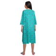 thumbnail image 4 of Moomaya Chemise de Nuit en Coton pour Femmes Imprimée à Col Rond avec Patte de Boutonnage, 4 of 6