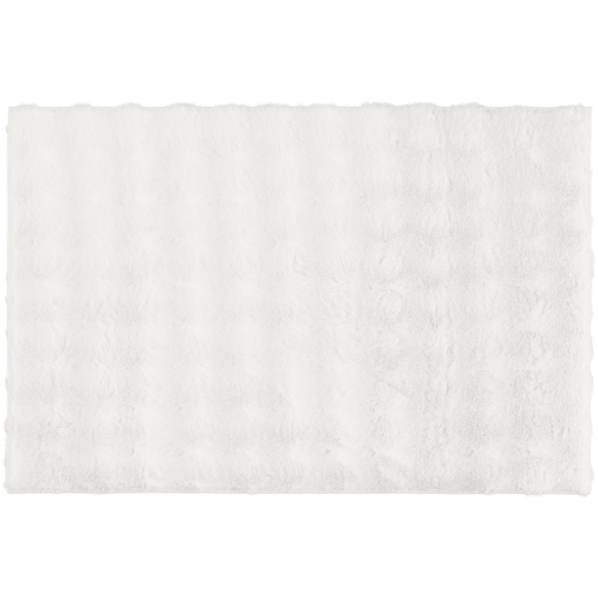 Tapis Mainstays Bubble Rabbit en fausse fourrure blanche 500 g/m², format 152 x 213 cm, recommandé pour le salon, la salle à manger et la chambre.
