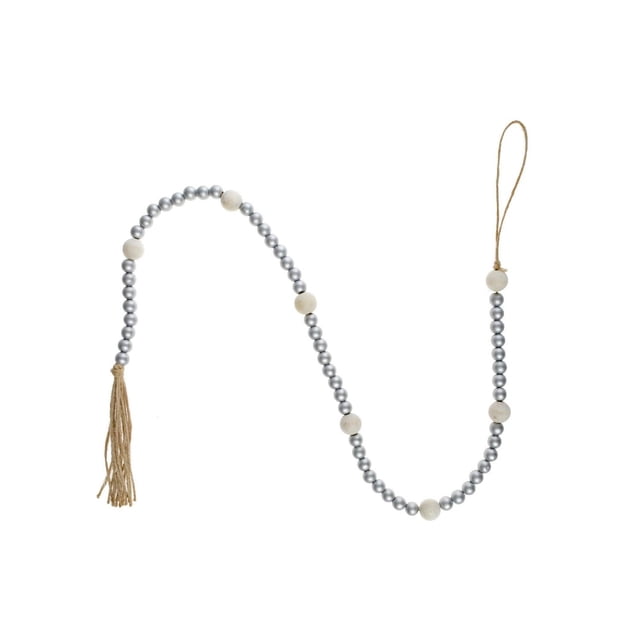 Guirlande De Perles À Double Bois (Argent)