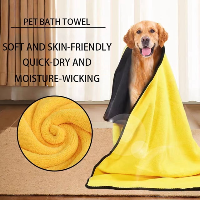 Microfiber Pet Grooming Towel Super Absorbent Washcloth for Gentle Bathing and Swimming Cleaning