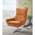 thumbnail image 2 of ACME Eudora Accent Chair in Orange Leather Gel, 2 of 2