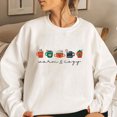 thumbnail image 2 of Pompotops Chandails en Molleton de Noël Décontractés pour Femmes Col Rond Imprimé Manches Longues Blouse T-shirt Tops, 2 of 7