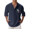 thumbnail image 3 of Shirt Top down Graphic T Shirt Men Mesh Sleeve Shirt Microfiber Tee Shirts for Men Printed Sleeve Long Sleeve Lightweight Shirt Men Mens Short Sleeve Crotch Shirt Button down Romper Button Romper Men', 3 of 3