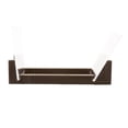 thumbnail image 2 of Esquirla Wood Vinyl Holder with Acrylic Ends Album Display Transparent Vinyl Stand brown, 2 of 8