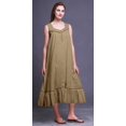 thumbnail image 2 of Bimba Robe de Nuit Sans Manches à Rayures Light Brown4 avec Flèches Colorées pour Femmes, Coton Imprimé, Vêtement de Nuit pour Dames, Tenue de Sommeil XXX-Large, 2 of 6