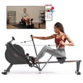thumbnail image 1 of Sunny Health & Fitness Magnetic Rowing Machine with Extended Slide Rail, Full-Body Workout, Low-Impact, Innovative Full Motion or Premium Water Motion and Optional Exclusive Free SunnyFit App, 1 of 6