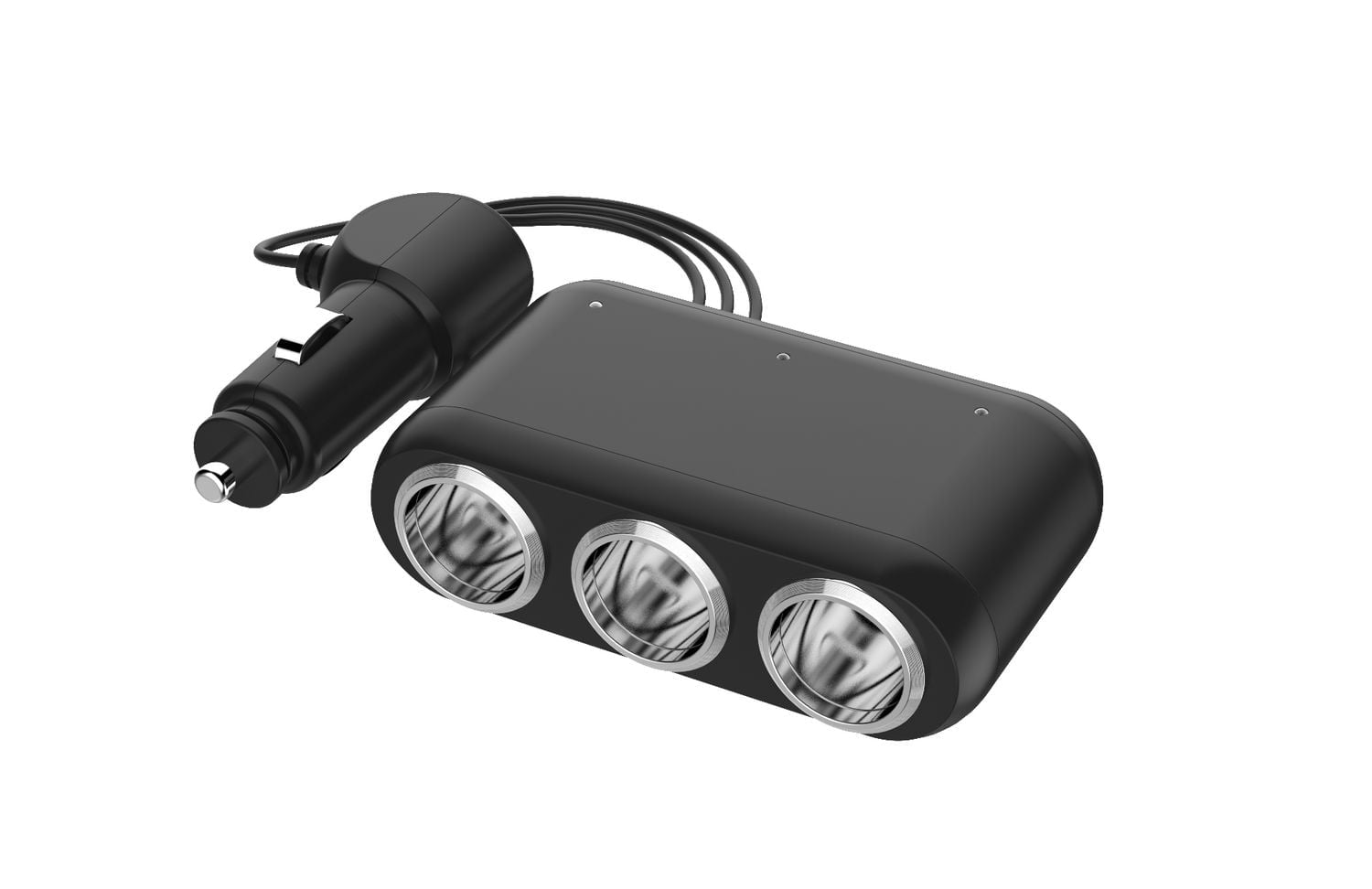 Auto Drive Triple 12V/24V Cigarette Lighter Adapters with USB Charging Ports, Compatible with Smartphones and Tablets