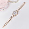 thumbnail image 2 of 3pcs Waterproof Steel Strap Bracelet Quartz Women Watch(Gold), 2 of 8