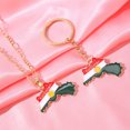 thumbnail image 1 of Baohd Pendentif Carte Drapeau Coloré - Se Démarquer de la Foule Charmant Collier Collier de Mode Cadeau Or 1Set, 1 of 6