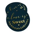 thumbnail image 1 of Inkdotpot 50 Pack Real Gold Foil Paper Tags Love Is Sweet Wedding Favor Hang Tags, 1 of 6