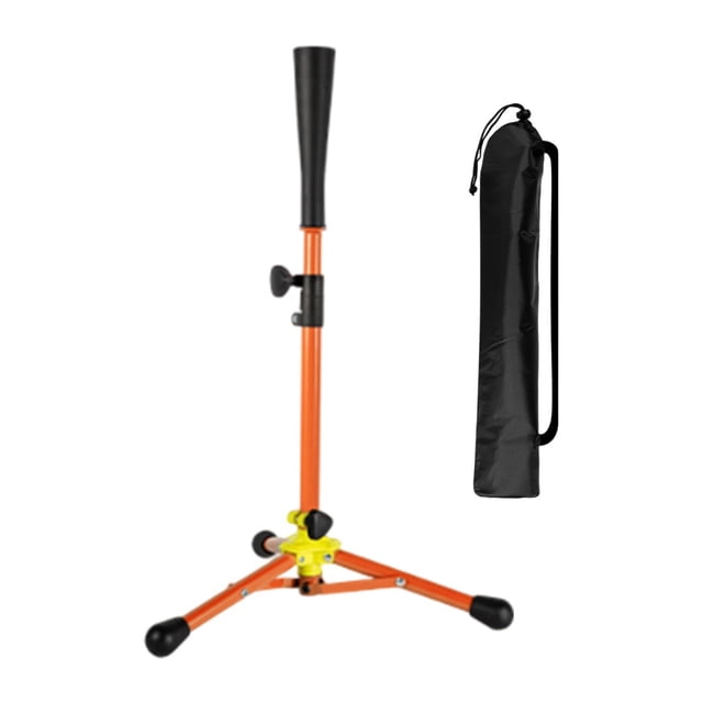 Lipstore Baseball Tee 15.35 to 31.5inch Rack Batting Tee for Outdoor Hitting Exercise Orange