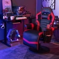 thumbnail image 2 of Goplus Fauteuil Inclinable de Massage pour Jeux, Hauteur Réglable, Chaise Pivotante de Course avec Porte-Gobelet, Rouge, 2 of 9
