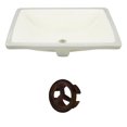 thumbnail image 1 of 18.25-in. W CUPC Rectangle Bathroom Undermount Sink Set In Biscuit - Oil Rubbed Bronze Hardware AI-20476, 1 of 7