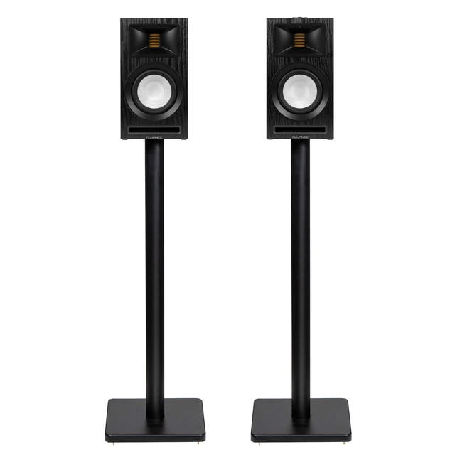 Fluance Ri71 Haut-Parleurs de Bibliothèque Alimentés de Référence avec Tweeters AMT Haute Performance, Haut-Parleurs de 5 Pouces, Amplificateur 120W pour Musique, Plateau Tournant, Télé, PC - HDMI, Bluetooth, RCA et Sortie de Caisson de Basses avec Supports de Haut-Parleur
