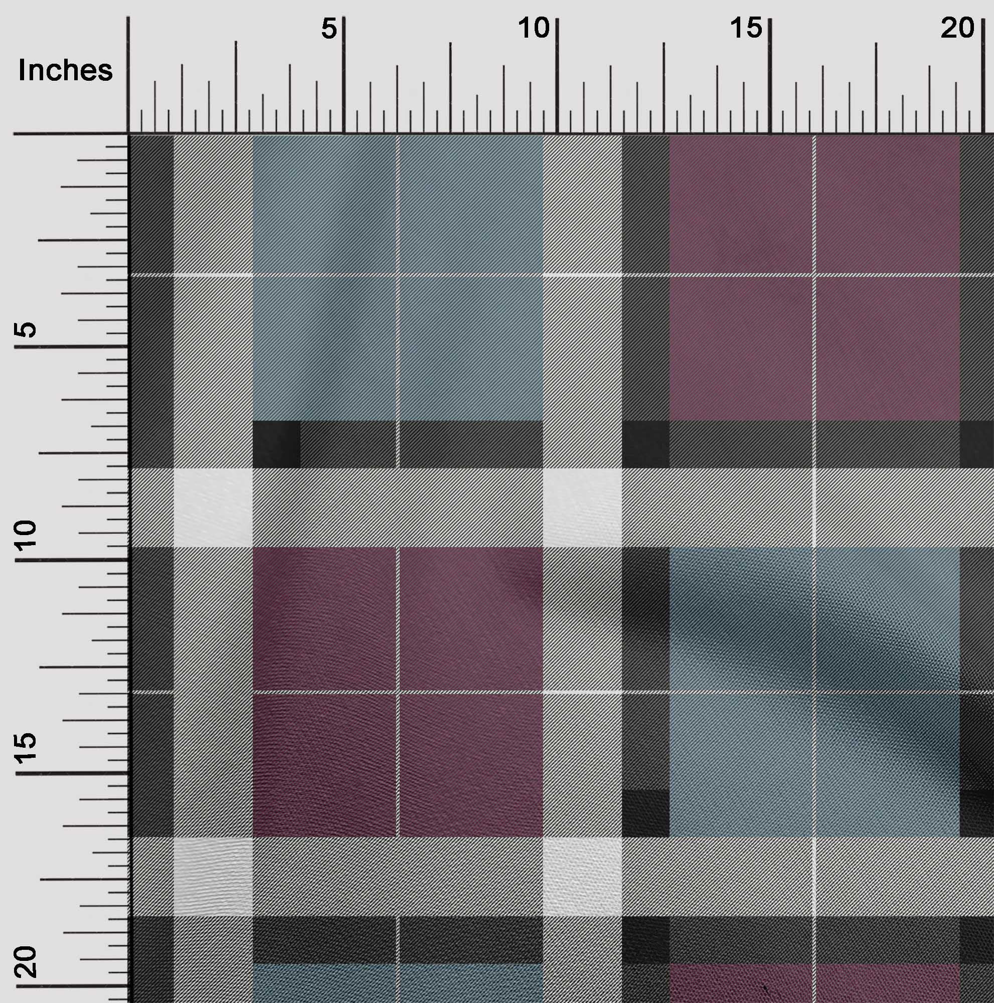 oneOone Georgette Viscose Fabric Tartan Check Printed Fabric 1 Yard 42 Inch Wide